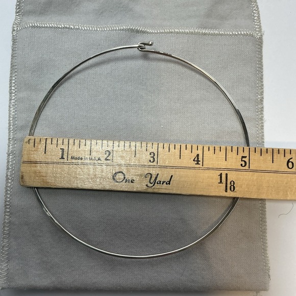 VTG James Avery Retired Sterling Silver Hook On Choker Necklace w Original Pouch - Picture 5 of 5